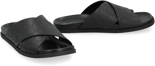 Slides in leather RTW