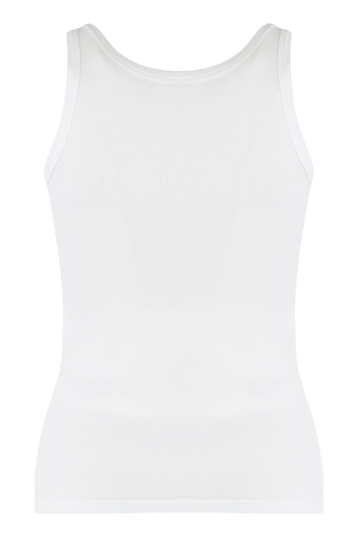 Ribbed stretch tank top in cotton RTW
