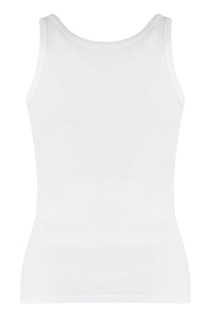 Ribbed stretch tank top in cotton RTW