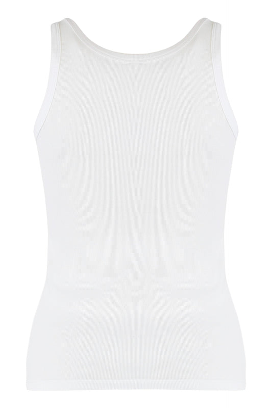 Ribbed stretch tank top in cotton RTW