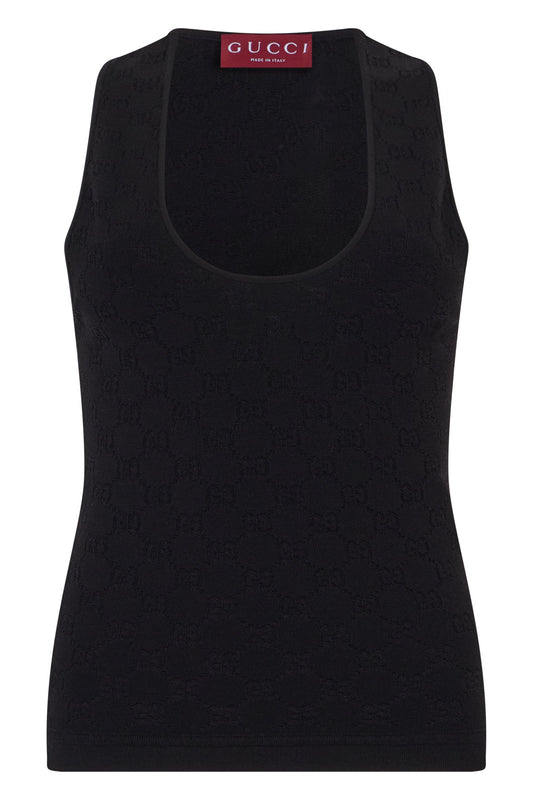 Tank top in GG jacquard elastic RTW