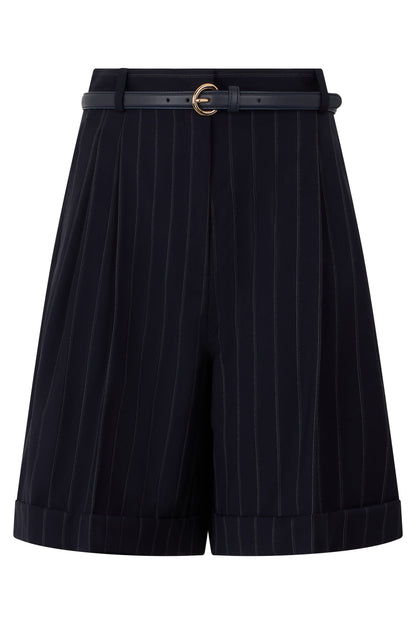 Striped wool bermuda RTW