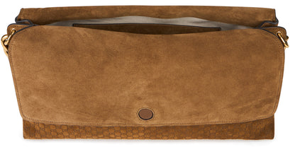 Shoulder bag in suede with large chain BAGS