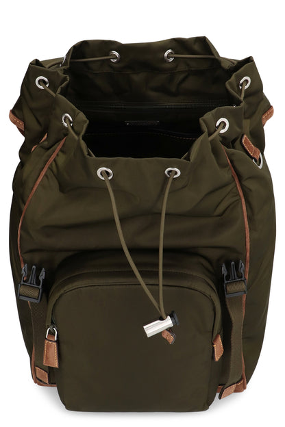 Leather details Re-Nylon backpack BAGS