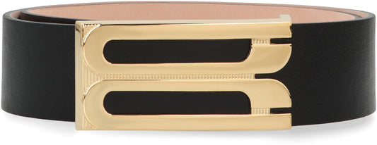 Jumbo Frame belt in leather ACC