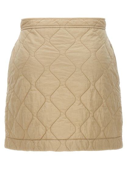 Quilted nylon skirt Skirts