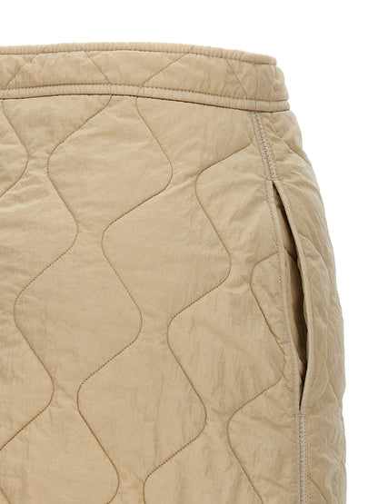 Quilted nylon skirt Skirts