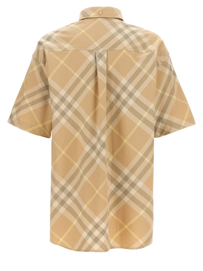 Logo embroidery check shirt Shirt, blouse