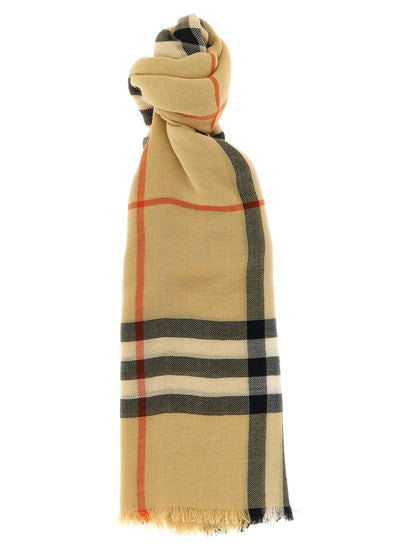 Check wool scarf Scarves, foulards