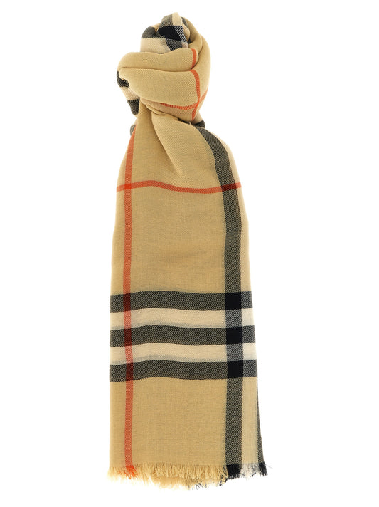 Check wool scarf Scarves, foulards