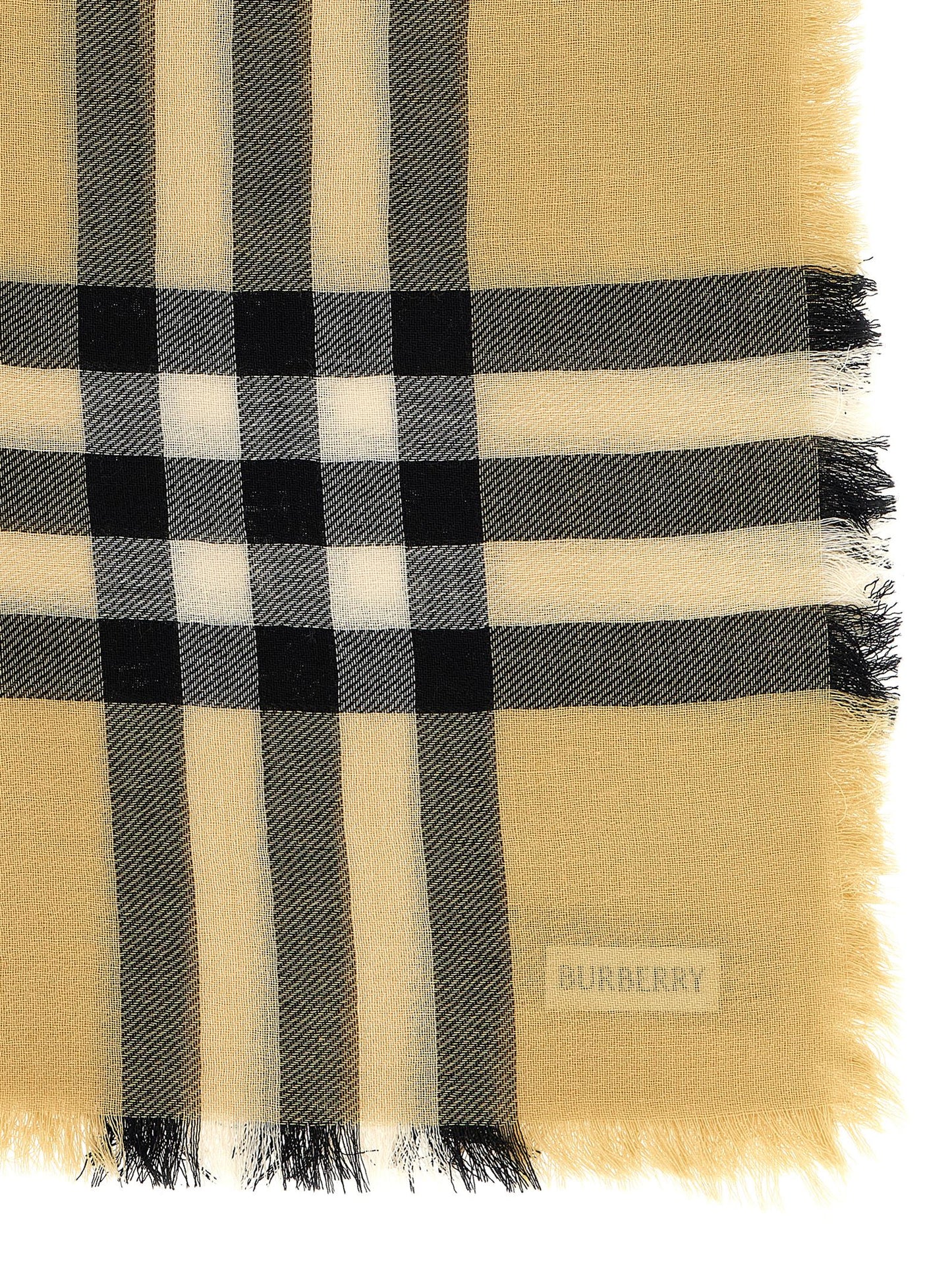 Check wool scarf Scarves, foulards