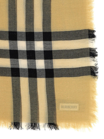 Check wool scarf Scarves, foulards