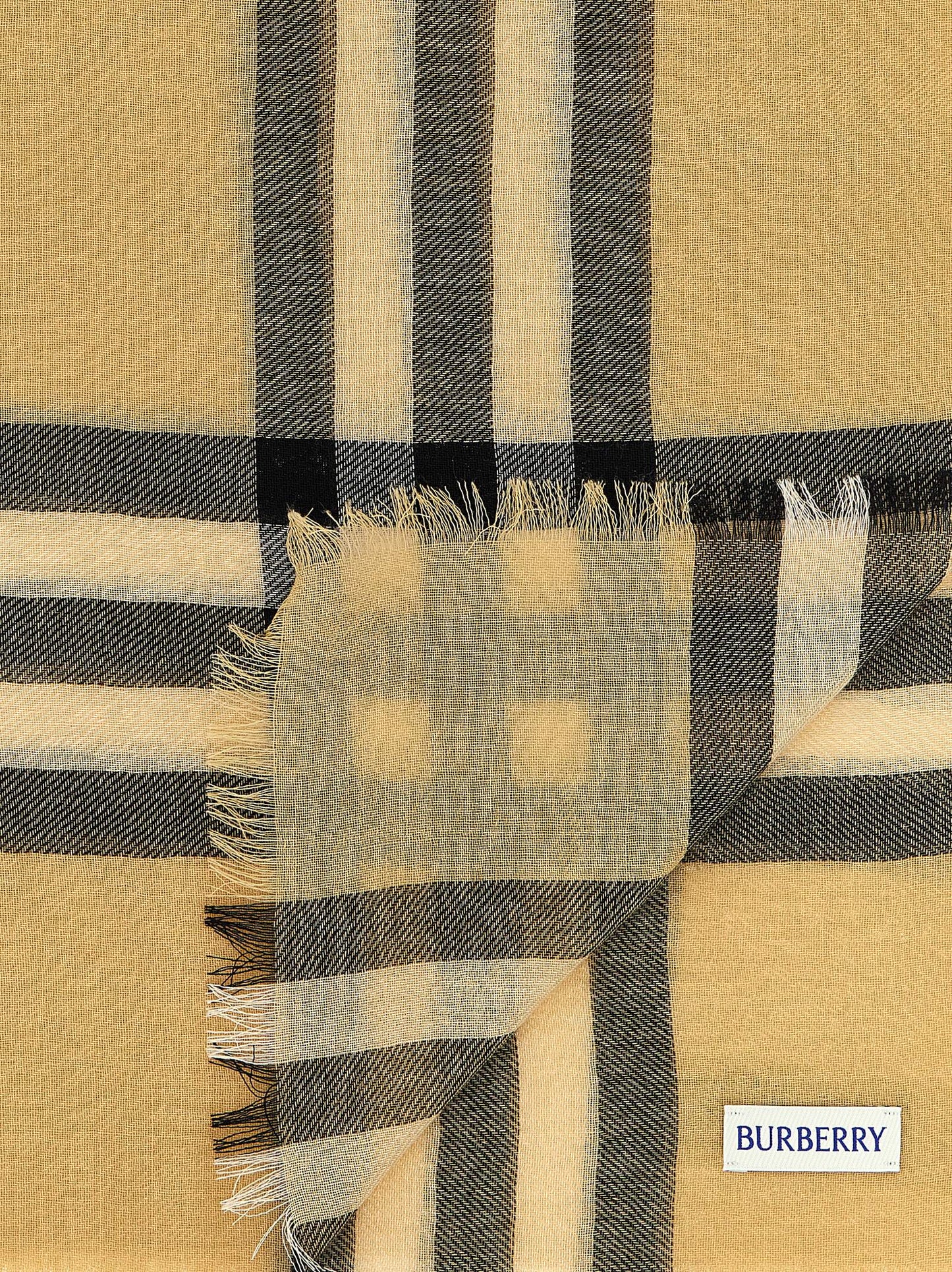Check wool scarf Scarves, foulards