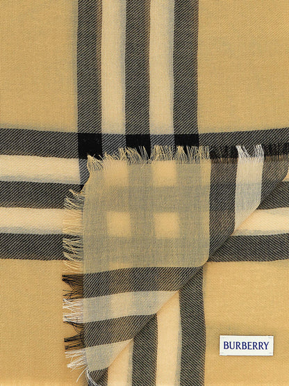 Check wool scarf Scarves, foulards
