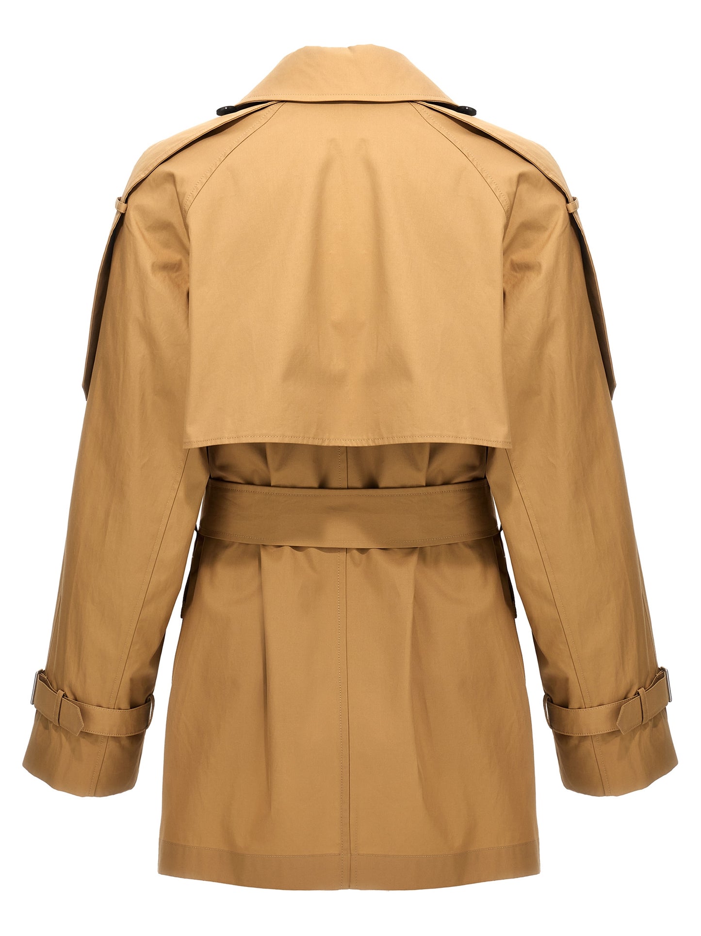 Double-breasted short trench coat Coats, trench coats