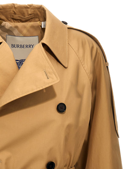 Double-breasted short trench coat Coats, trench coats