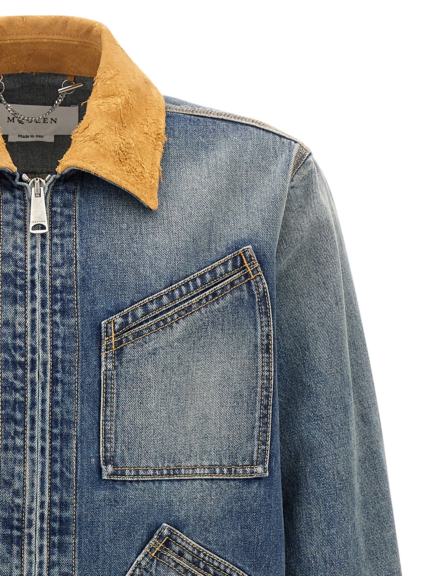 Suede denim jacket Piumini, Parka, Giacche casual
