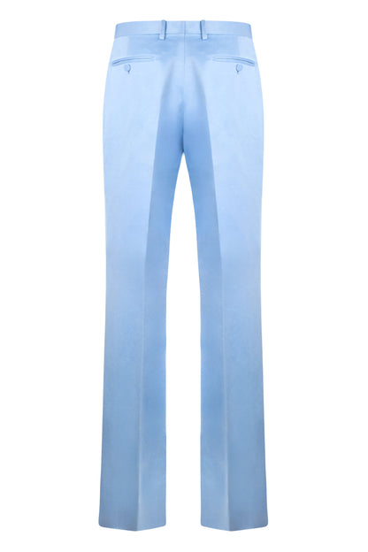 Straight pants in cotton and silk blend RTW