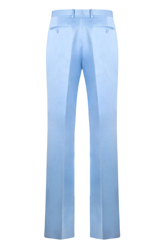 Straight pants in cotton and silk blend RTW