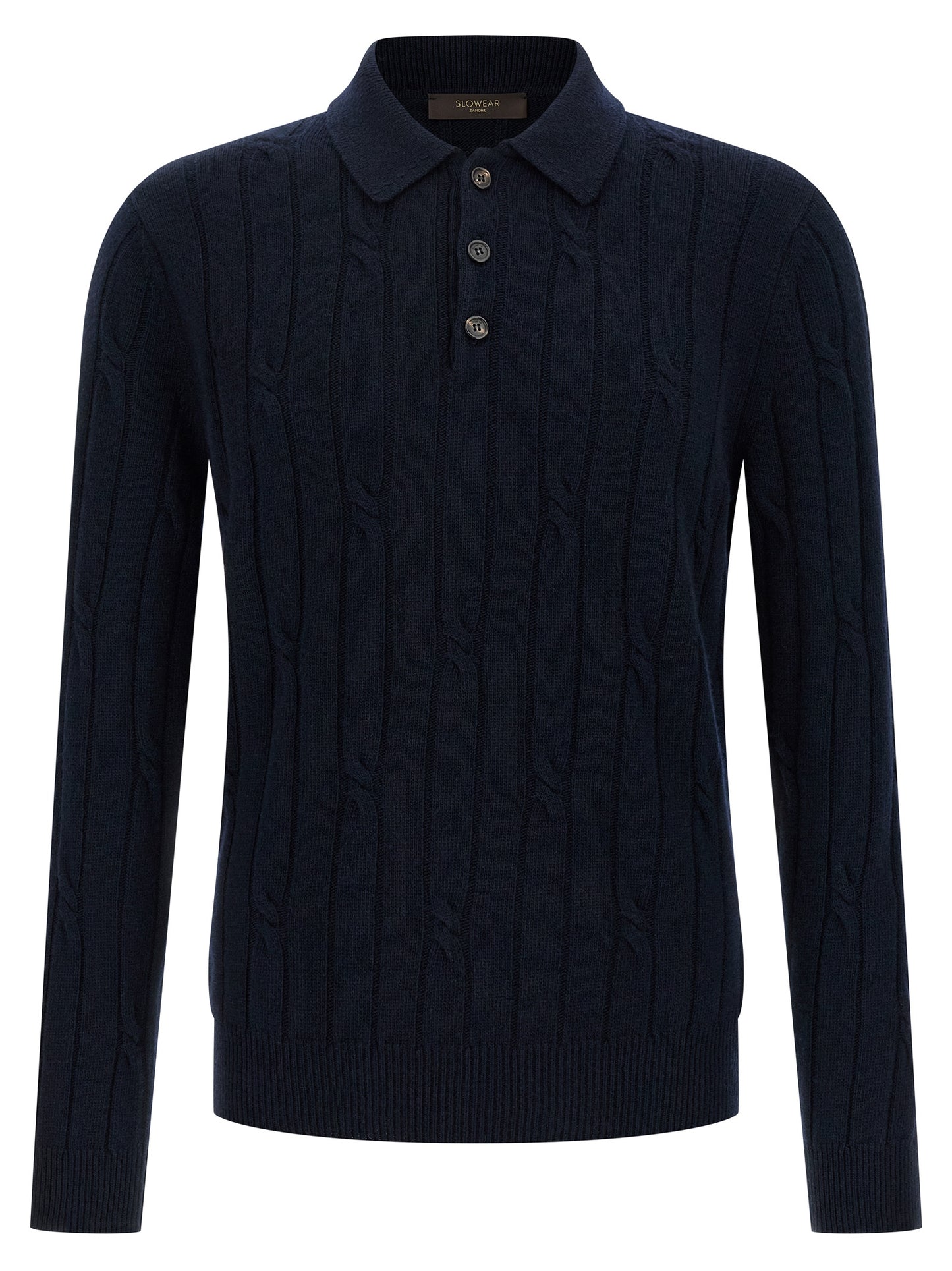 Braided wool polo shirt Polo