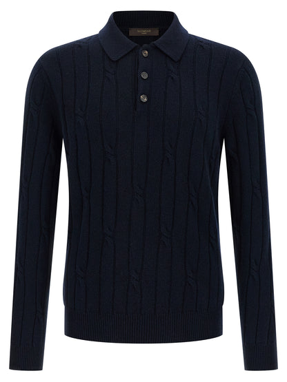 Braided wool polo shirt Polo