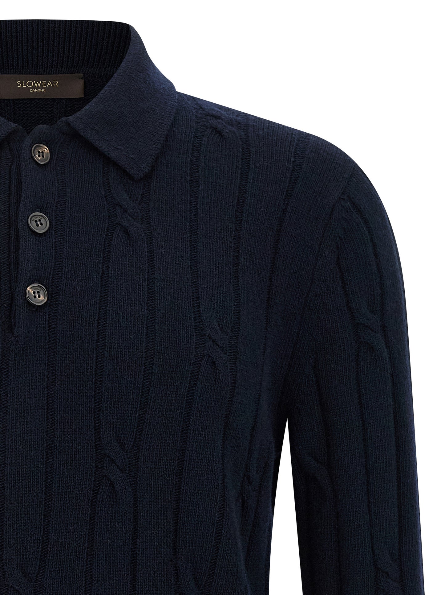 Braided wool polo shirt Polo