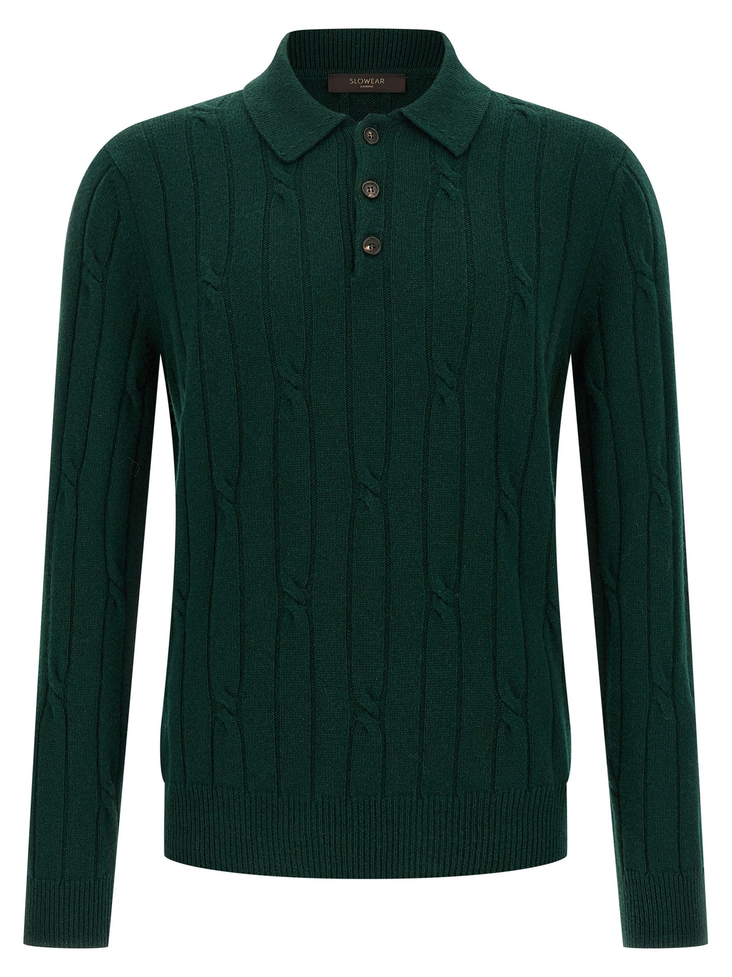 Braided wool polo shirt Polo