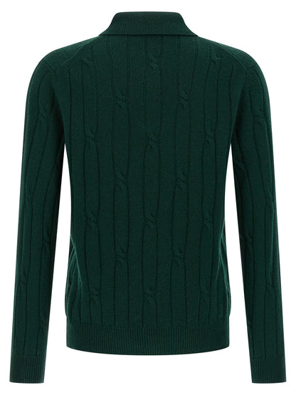 Braided wool polo shirt Polo