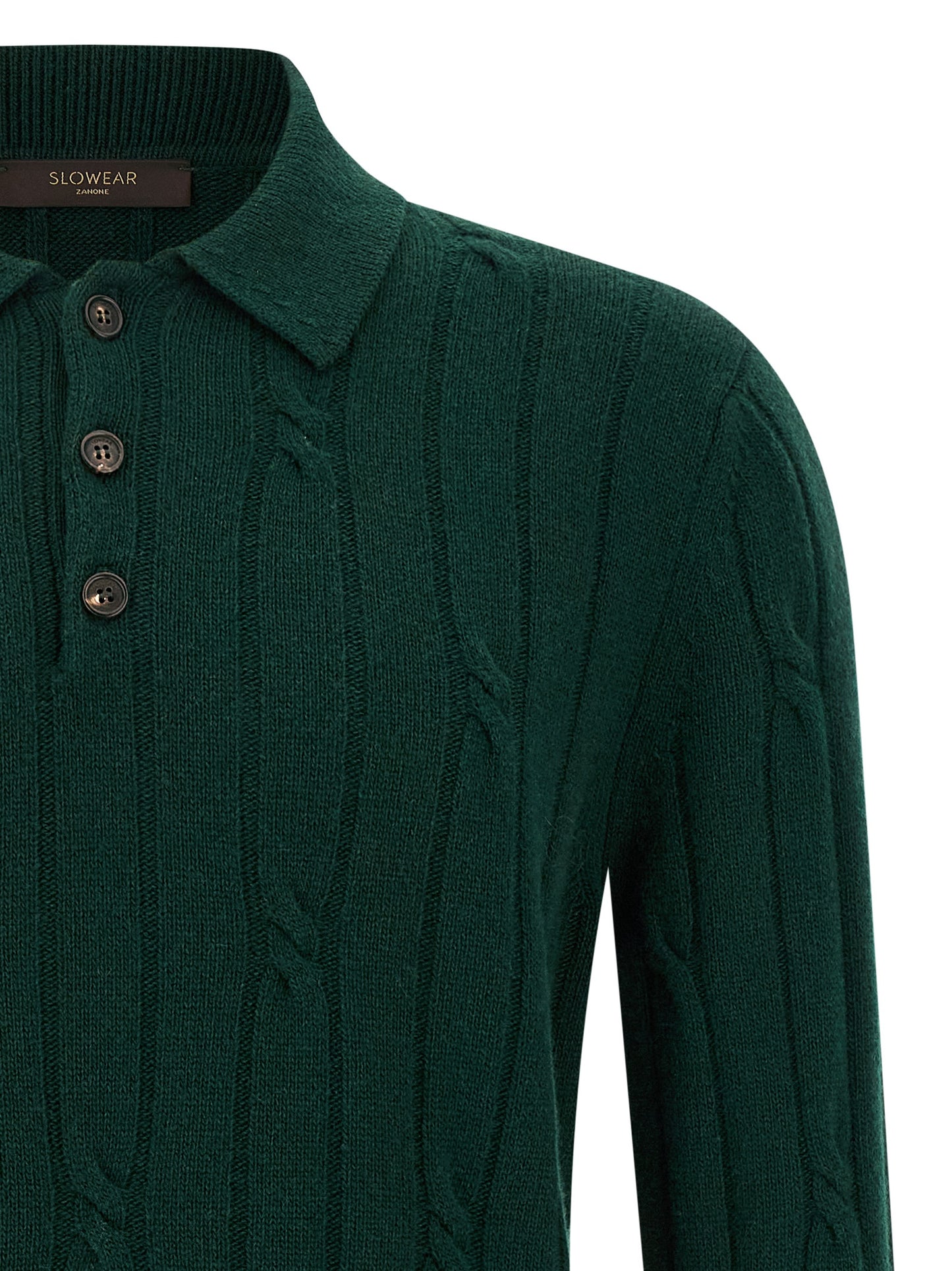 Braided wool polo shirt Polo