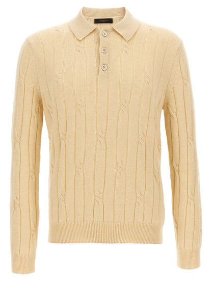 Braided wool polo shirt Polo
