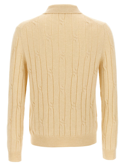Braided wool polo shirt Polo
