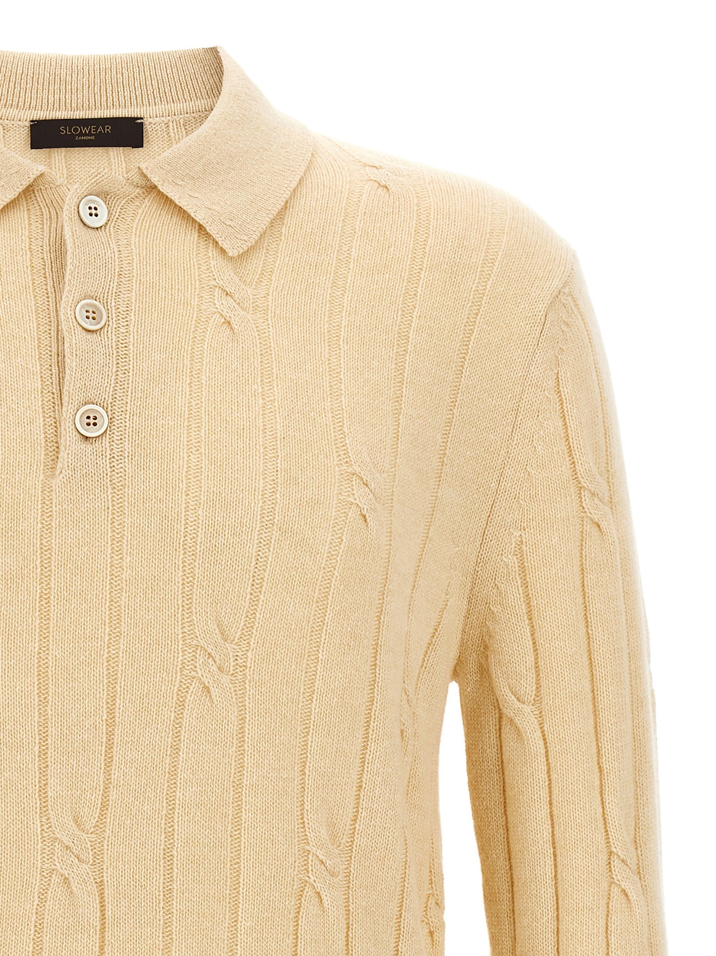 Braided wool polo shirt Polo