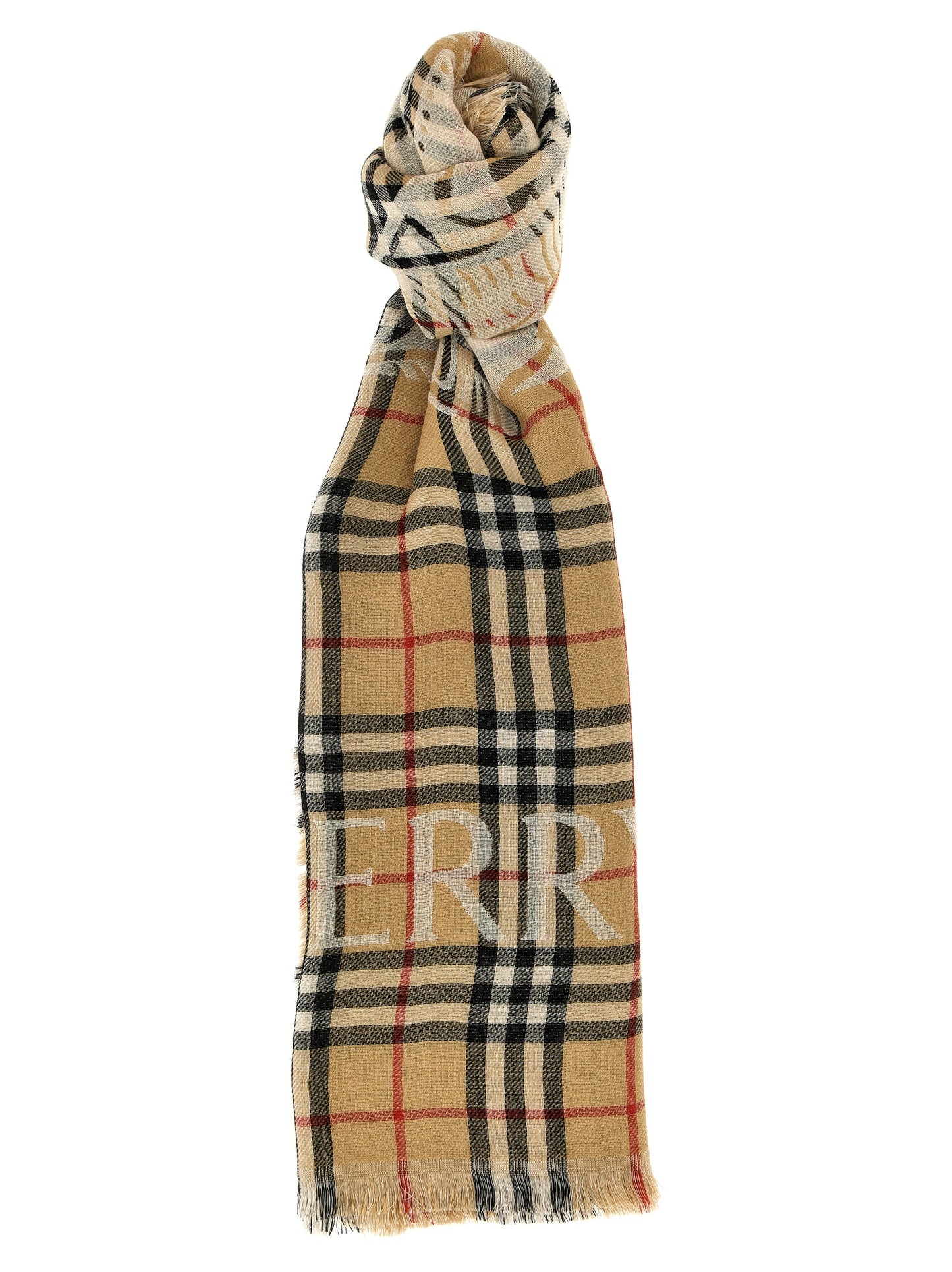 Check wool scarf Scarves, foulards