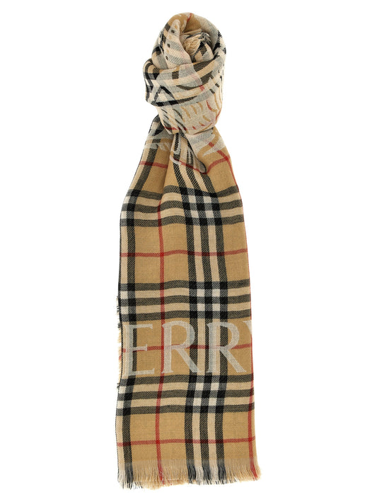 Check wool scarf Scarves, foulards