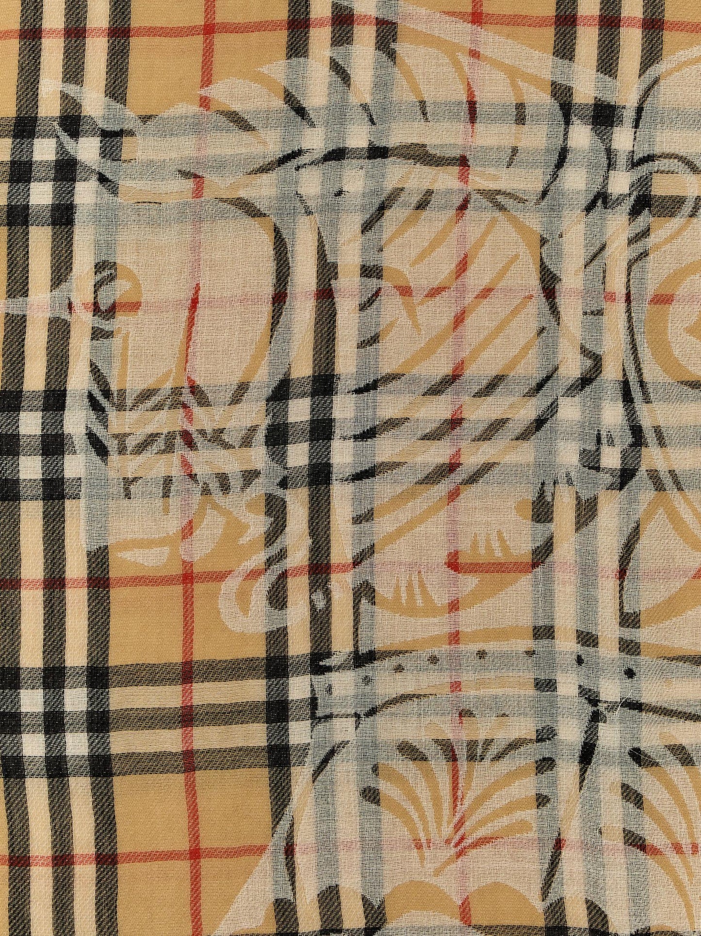 Check wool scarf Scarves, foulards