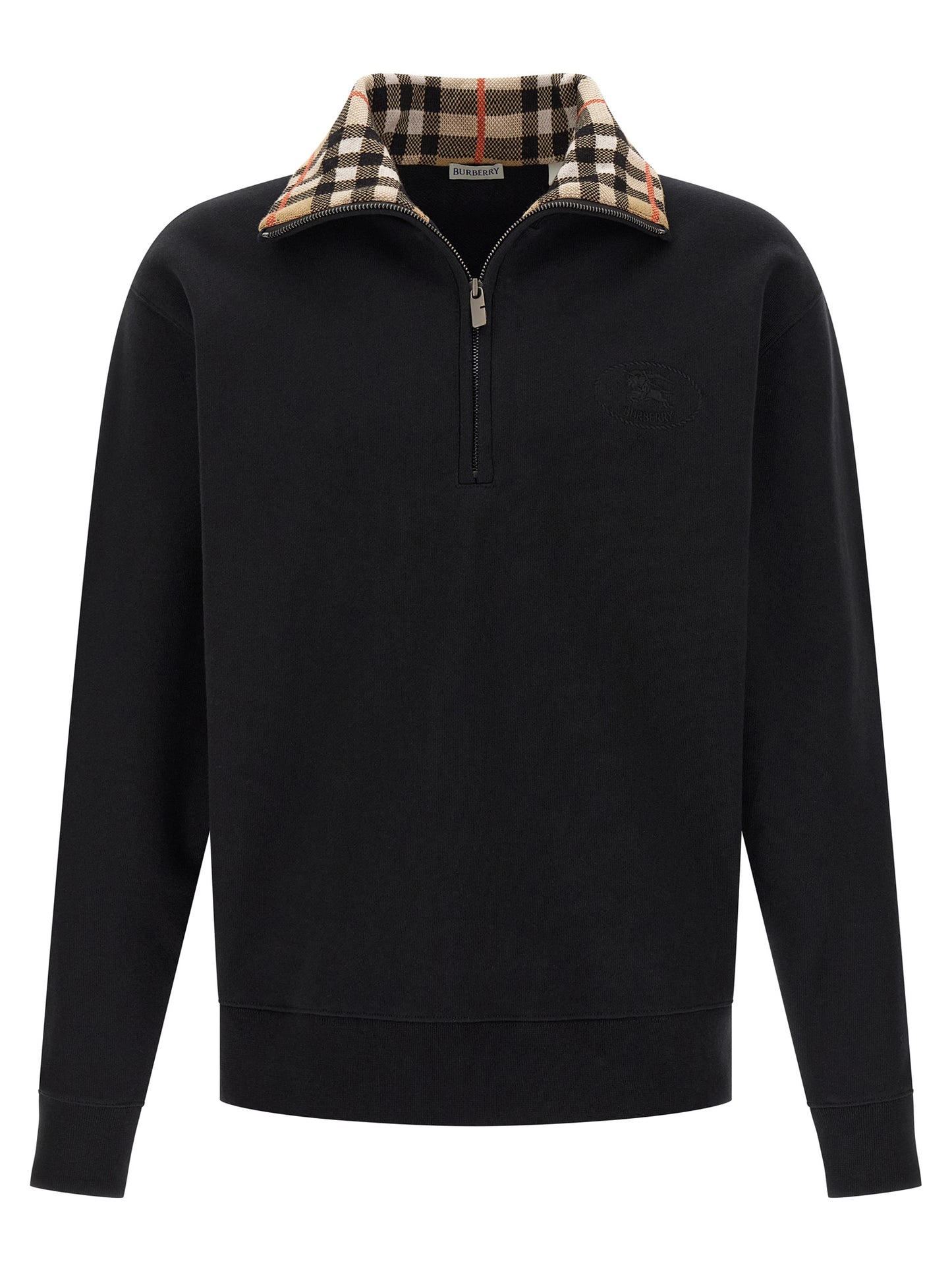 'Check' neck sweatshirt Sweatshirt