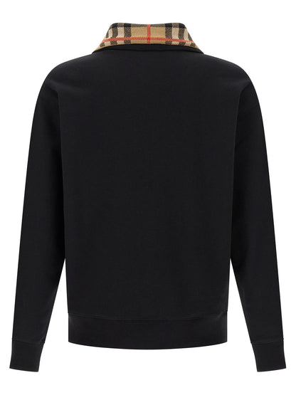 'Check' neck sweatshirt Sweatshirt