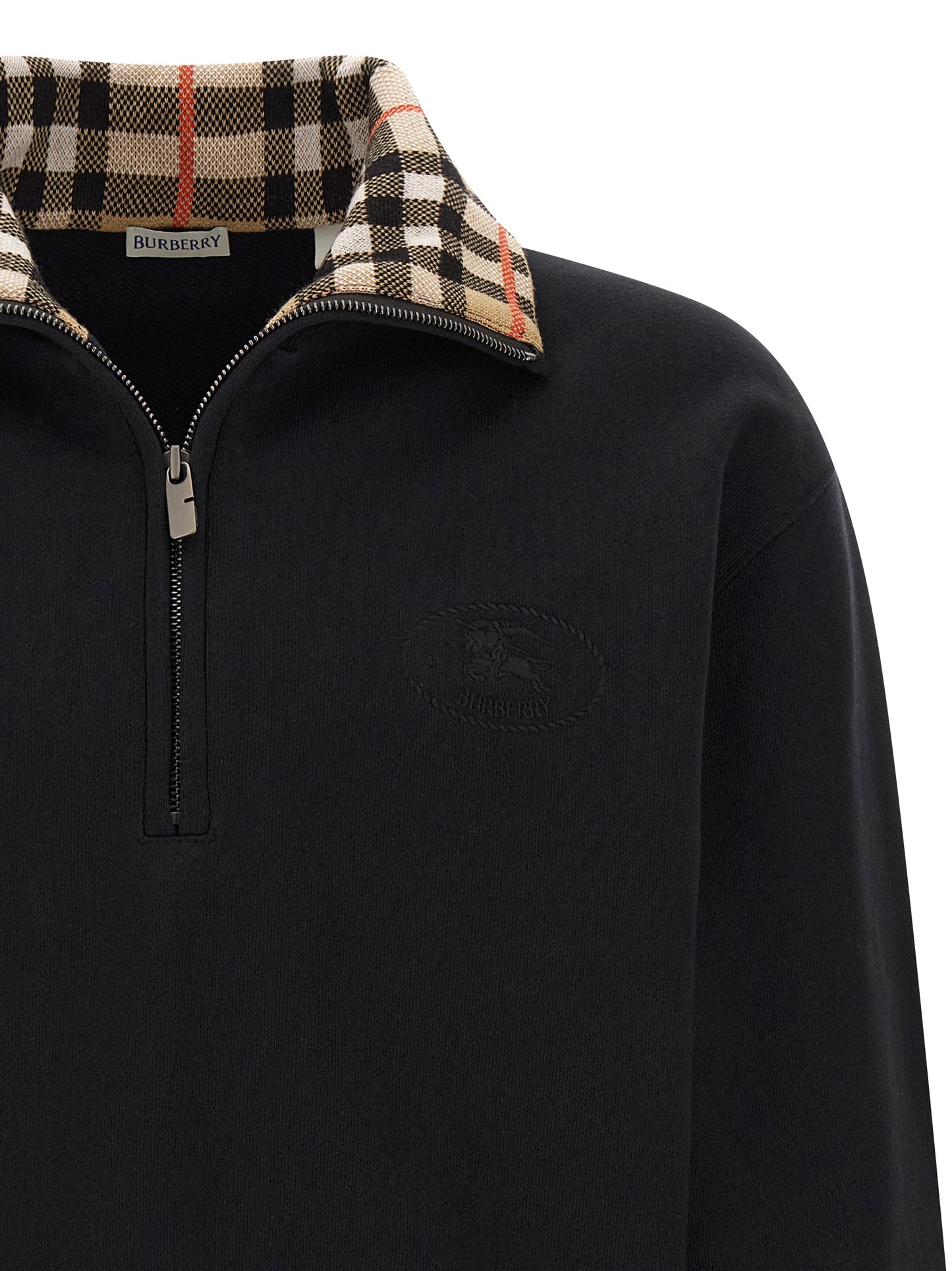 'Check' neck sweatshirt Sweatshirt