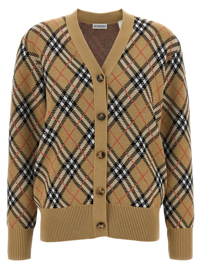 Cardigan Burberry Check Sweater, cardigans