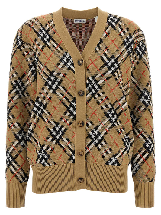 Cardigan Burberry Check Sweater, cardigans
