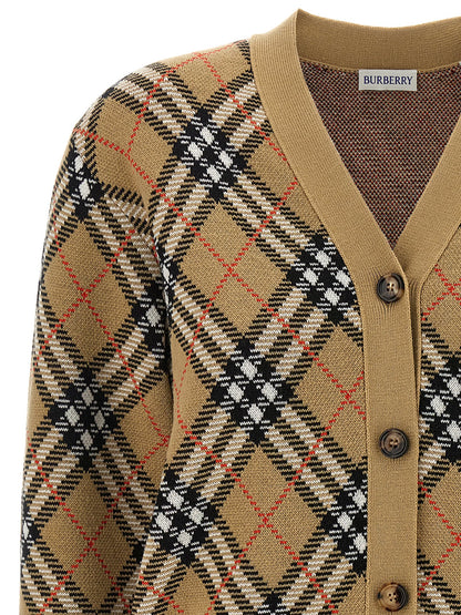 Cardigan Burberry Check Sweater, cardigans