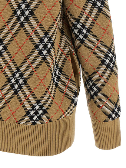 Cardigan Burberry Check Sweater, cardigans