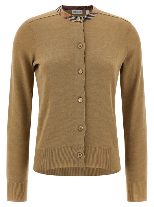 Check insert cardigan Sweater, cardigans