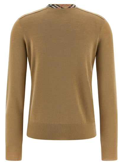 Check insert cardigan Sweater, cardigans