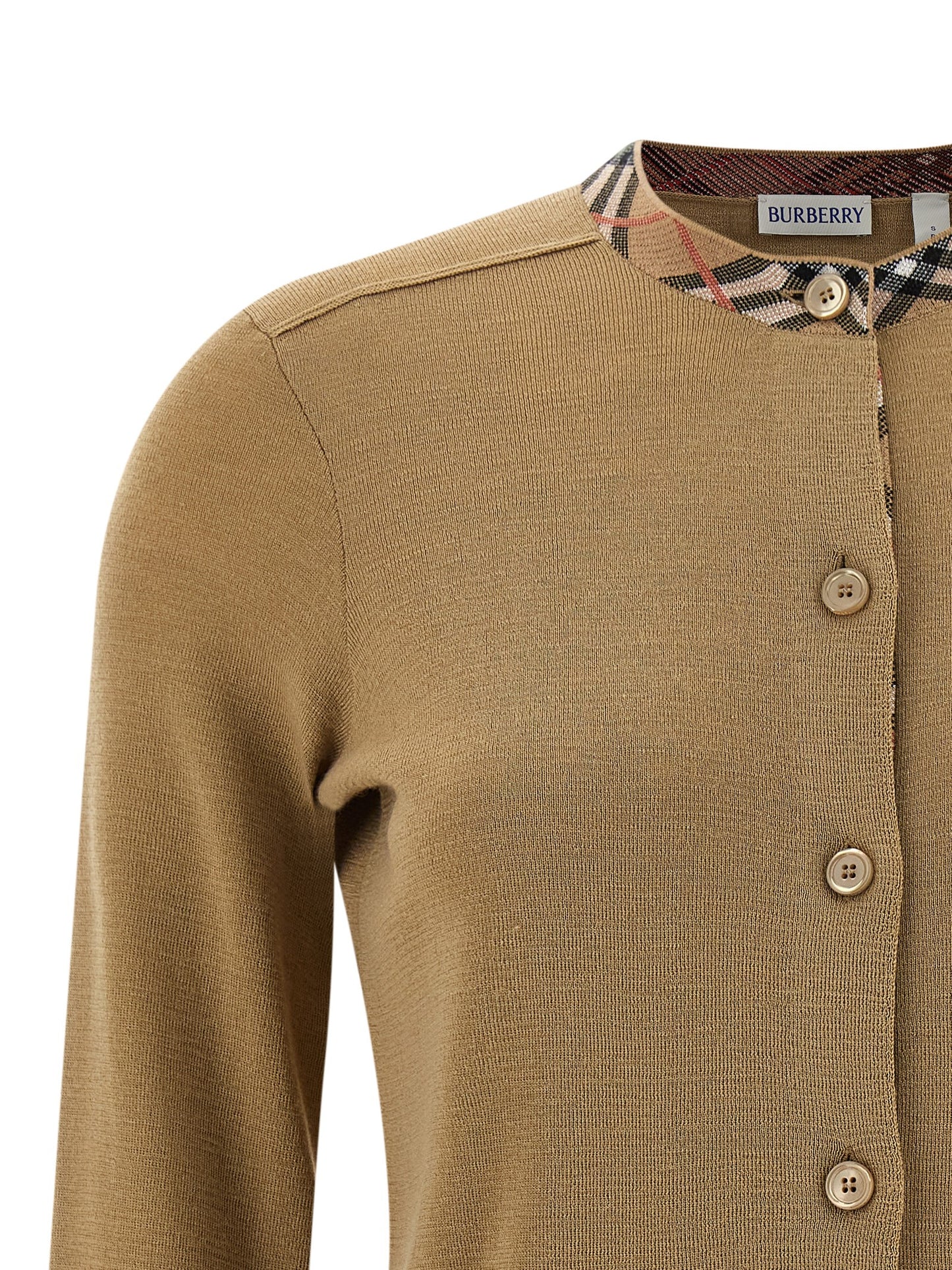 Check insert cardigan Sweater, cardigans