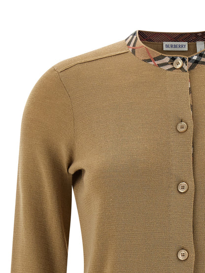 Check insert cardigan Sweater, cardigans