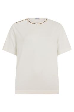 Burberry Short sleeve T-shirt with tartan trim