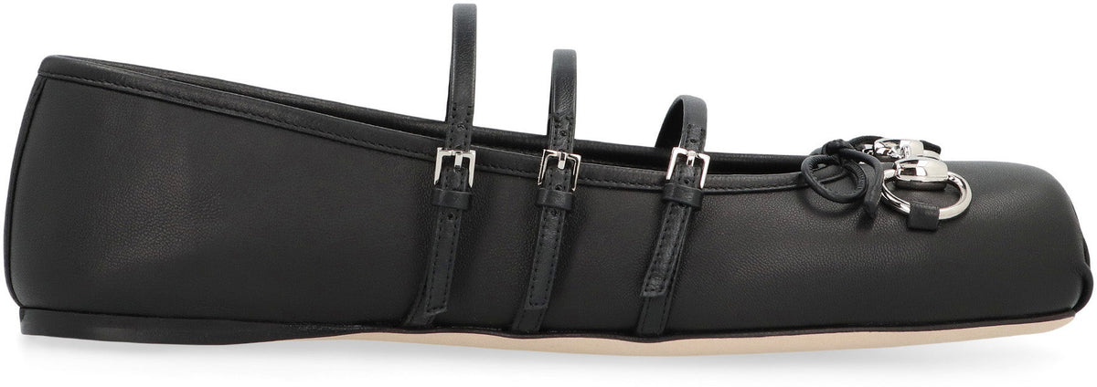 Gucci Leather ballet flats