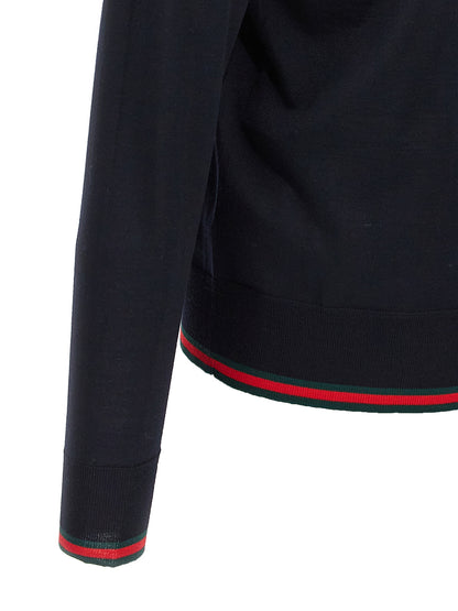 Web ribbon cardigan Sweater, cardigans