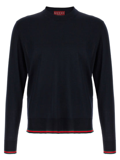 Web Ribbon Jersey Sweater, cardigans